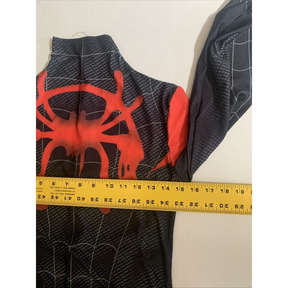 Spiderman Sz L Into the SpiderVerse Miles Morales Jumpsuit Adult Cosplay Costume - Picture 4 of 16